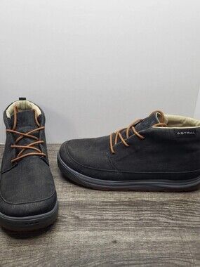Astral Hemp Chukker Chukka Mens Size 13 Black Sustainable Outdoor Mid Top Boots